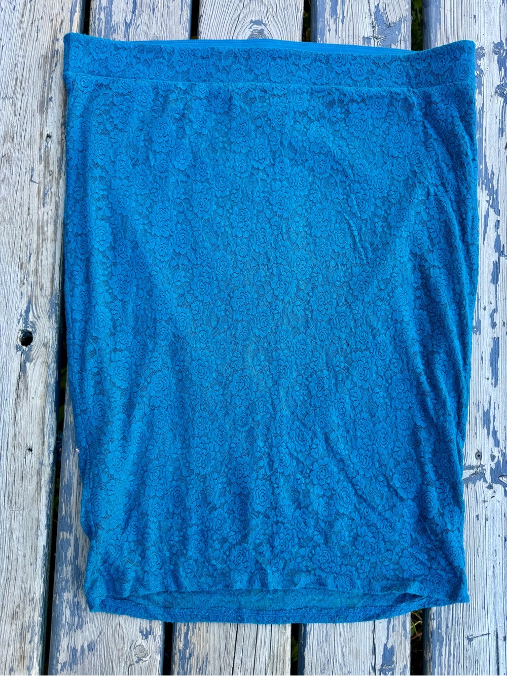 torrid Teal Lace Midi Skirt